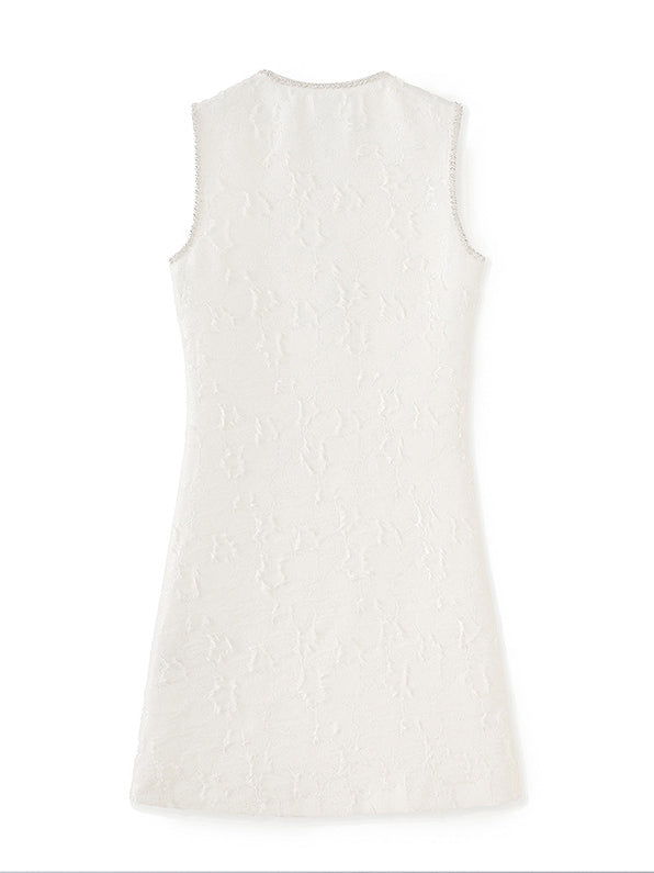 Solid Elegant Patchwork Short Dress