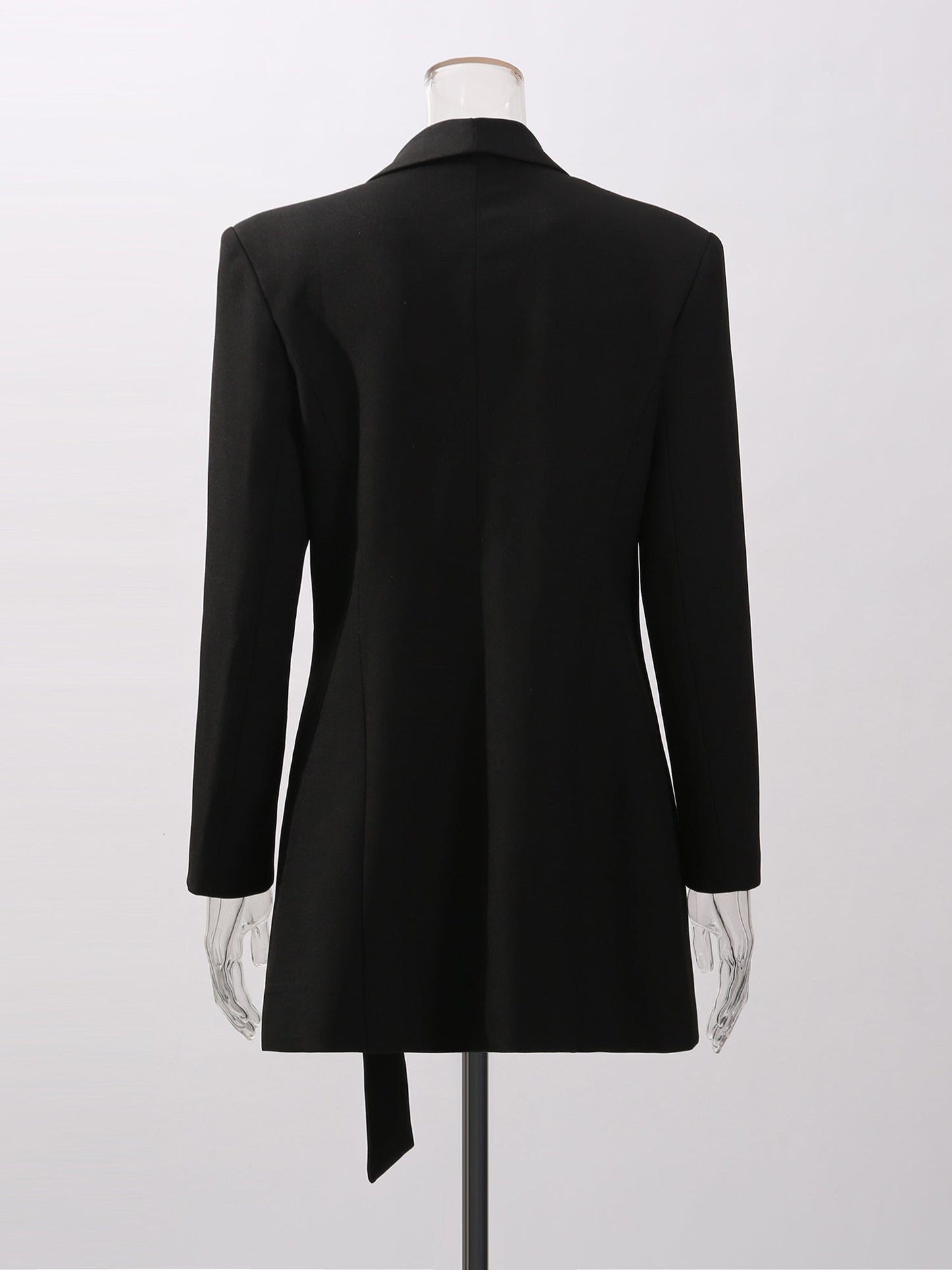 Black Blazer with Gold Button & Sun Brooch - SISPELL