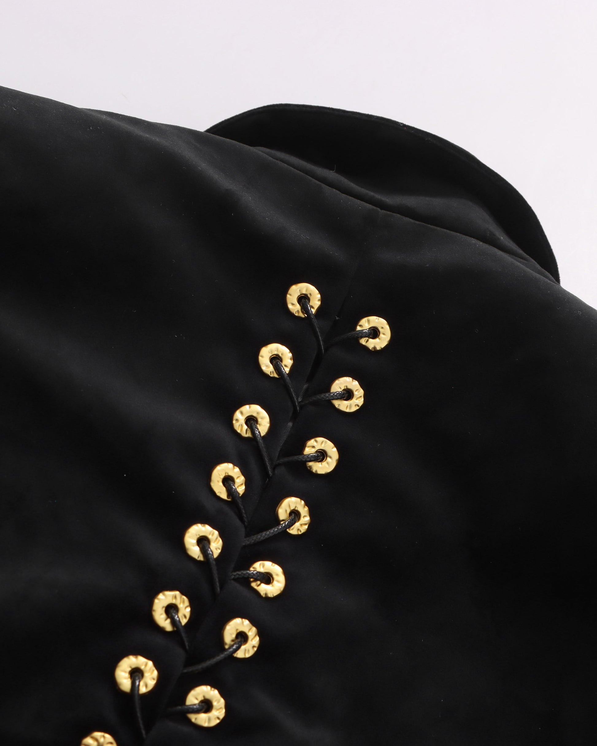 Black Blazer with Gold Lock Accent - SISPELL