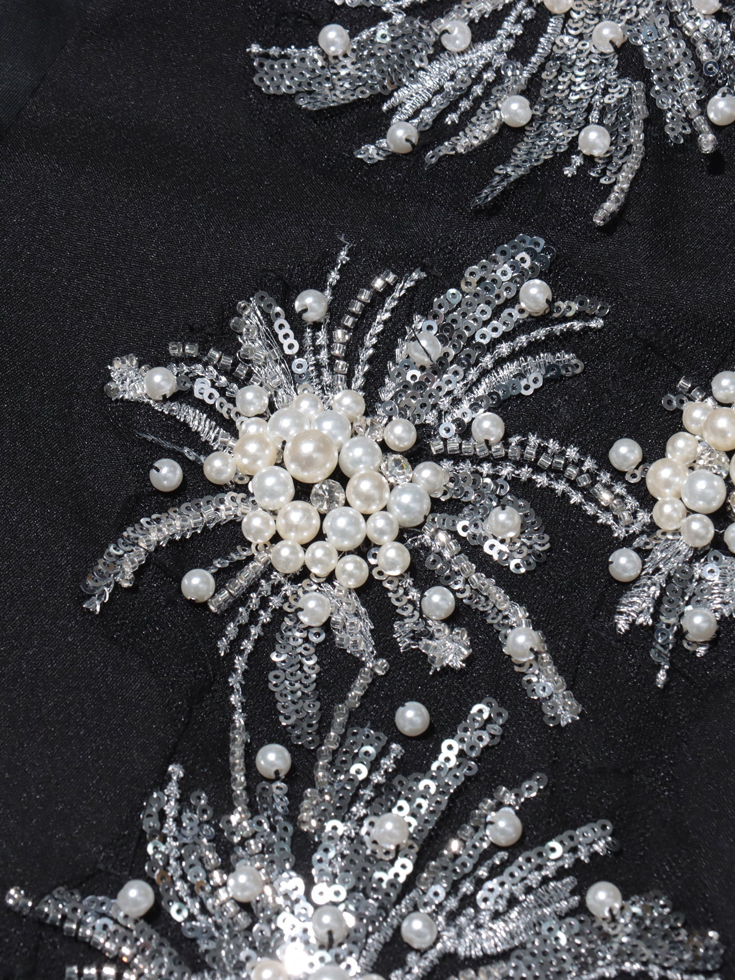 Black Blazer with Pearl, Crystal & Sequin - SISPELL