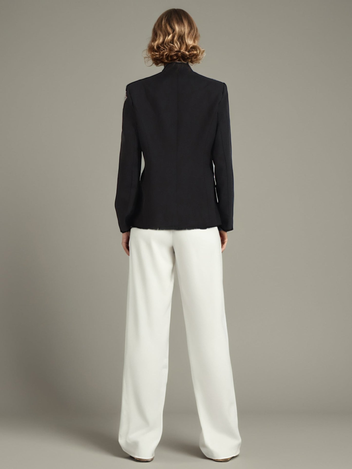 Black Blazer with Pearl, Crystal & Sequin - SISPELL