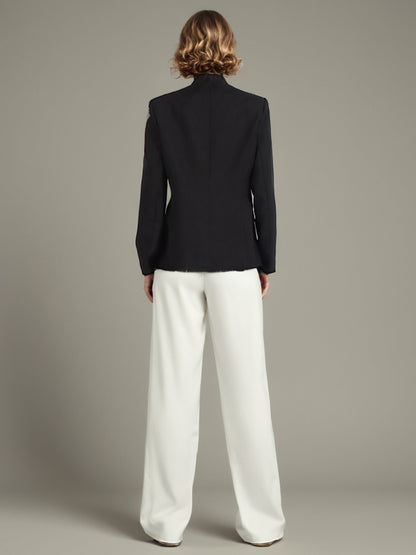 Black Blazer with Pearl, Crystal & Sequin - SISPELL