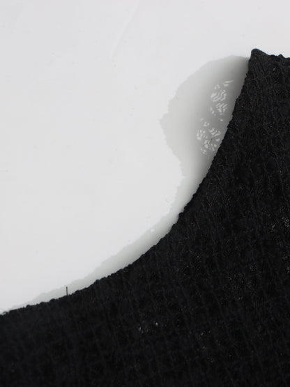 Black Lace Sleeveless Maxi Dress with Mock Neck - SISPELL