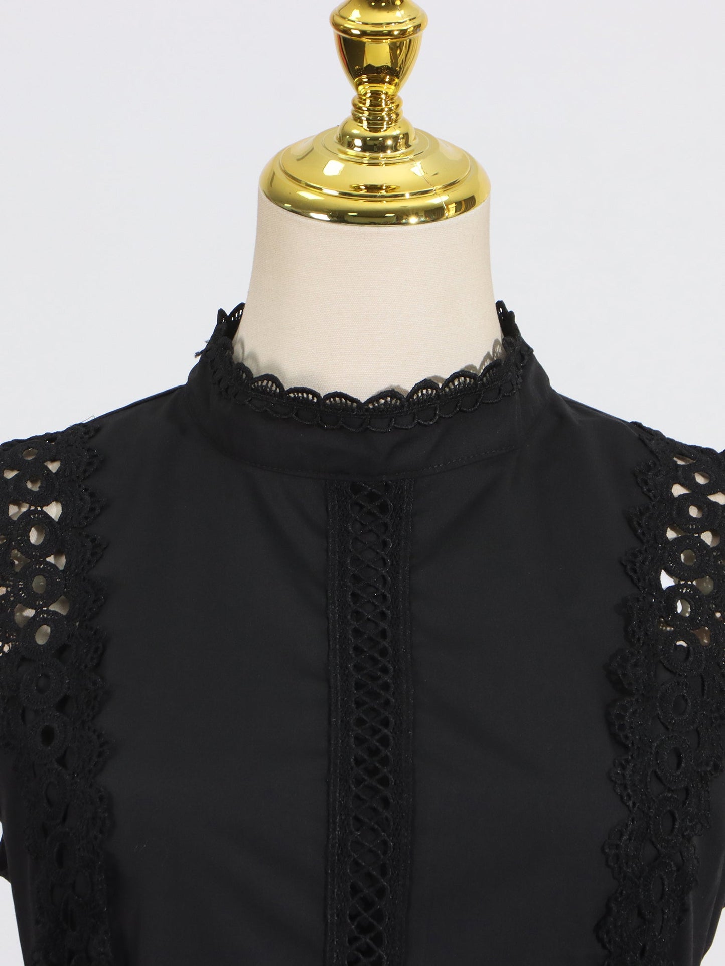 Black Lace Sleeveless Midi Dress - SISPELL