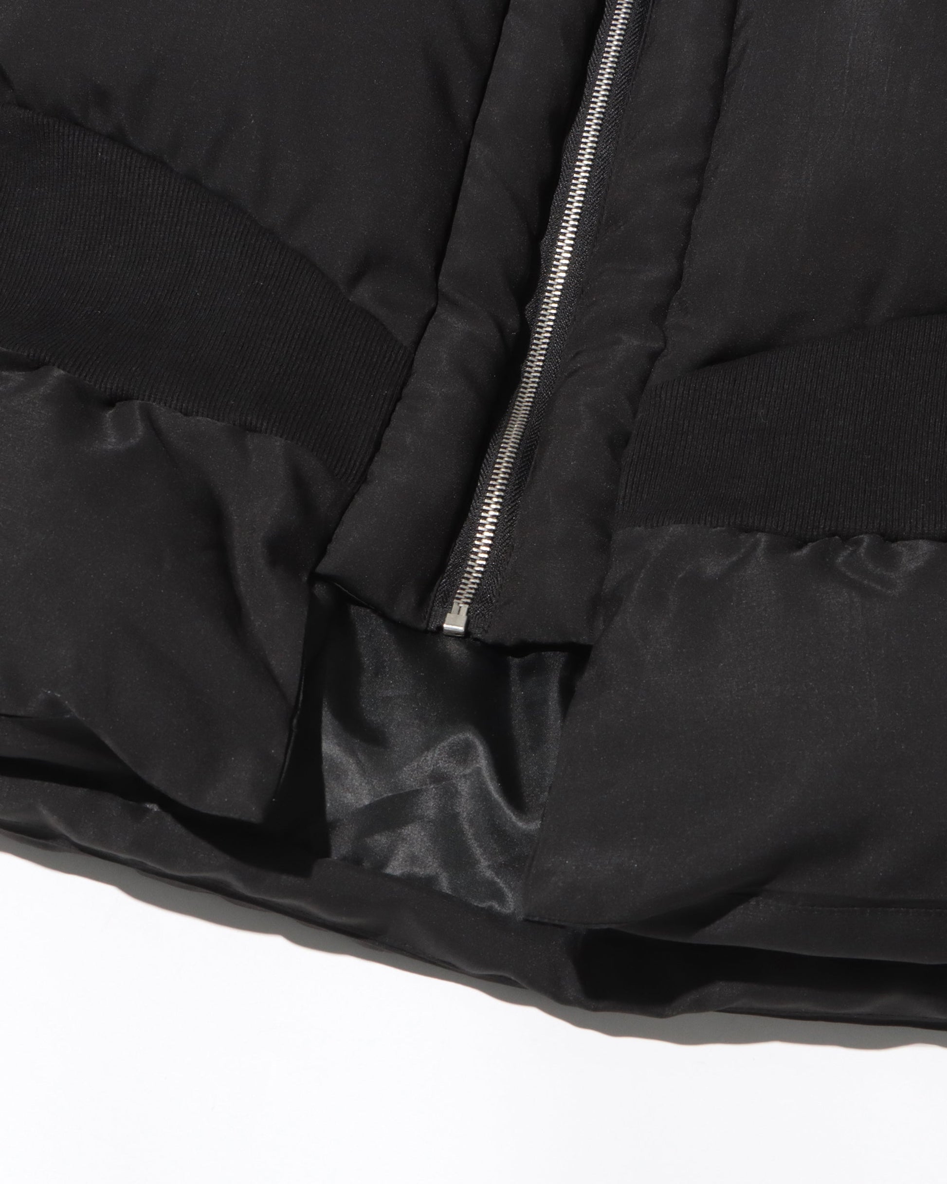 Black Puffy - Sleeve Cropped Puffer Jacket - SISPELL