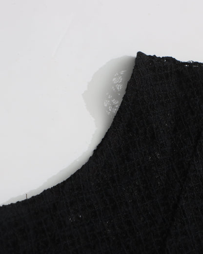 Black Sheer - Sleeve Ruffled Mini Dress - SISPELL