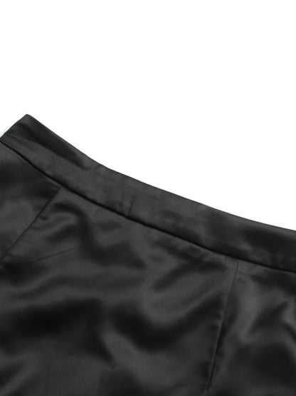 Black Tweed Blazer & Mermaid Skirt Set - SISPELL