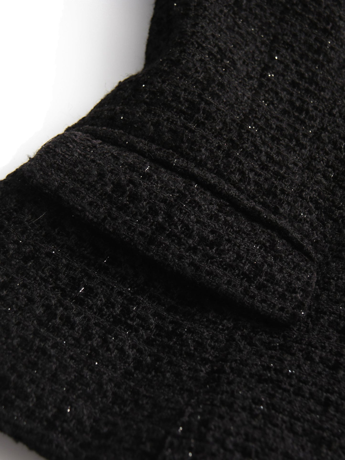 Black Tweed Blazer & Mermaid Skirt Set - SISPELL