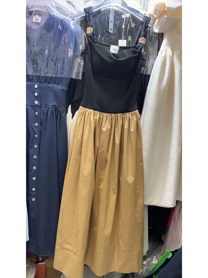 Hit Color Off Shoulder Long Dress