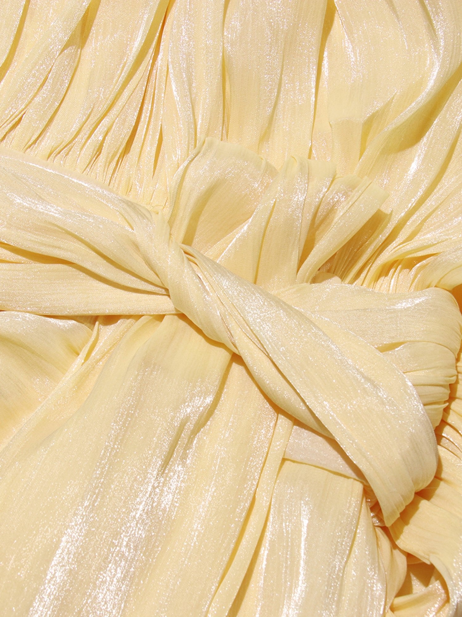 Charming Yellow Tie - Neck Wrap Mini Dress - SISPELL