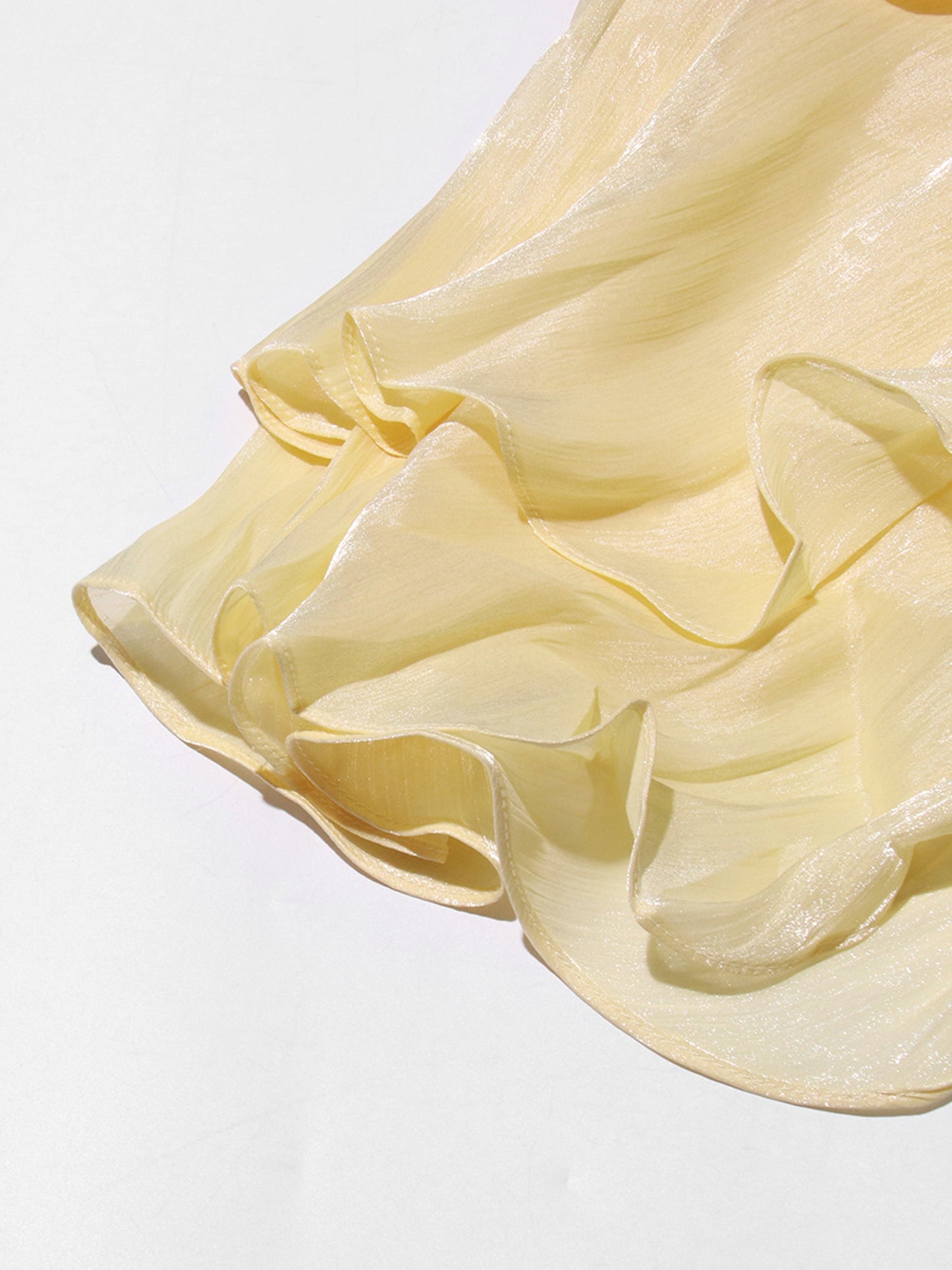 Charming Yellow Tie - Neck Wrap Mini Dress - SISPELL