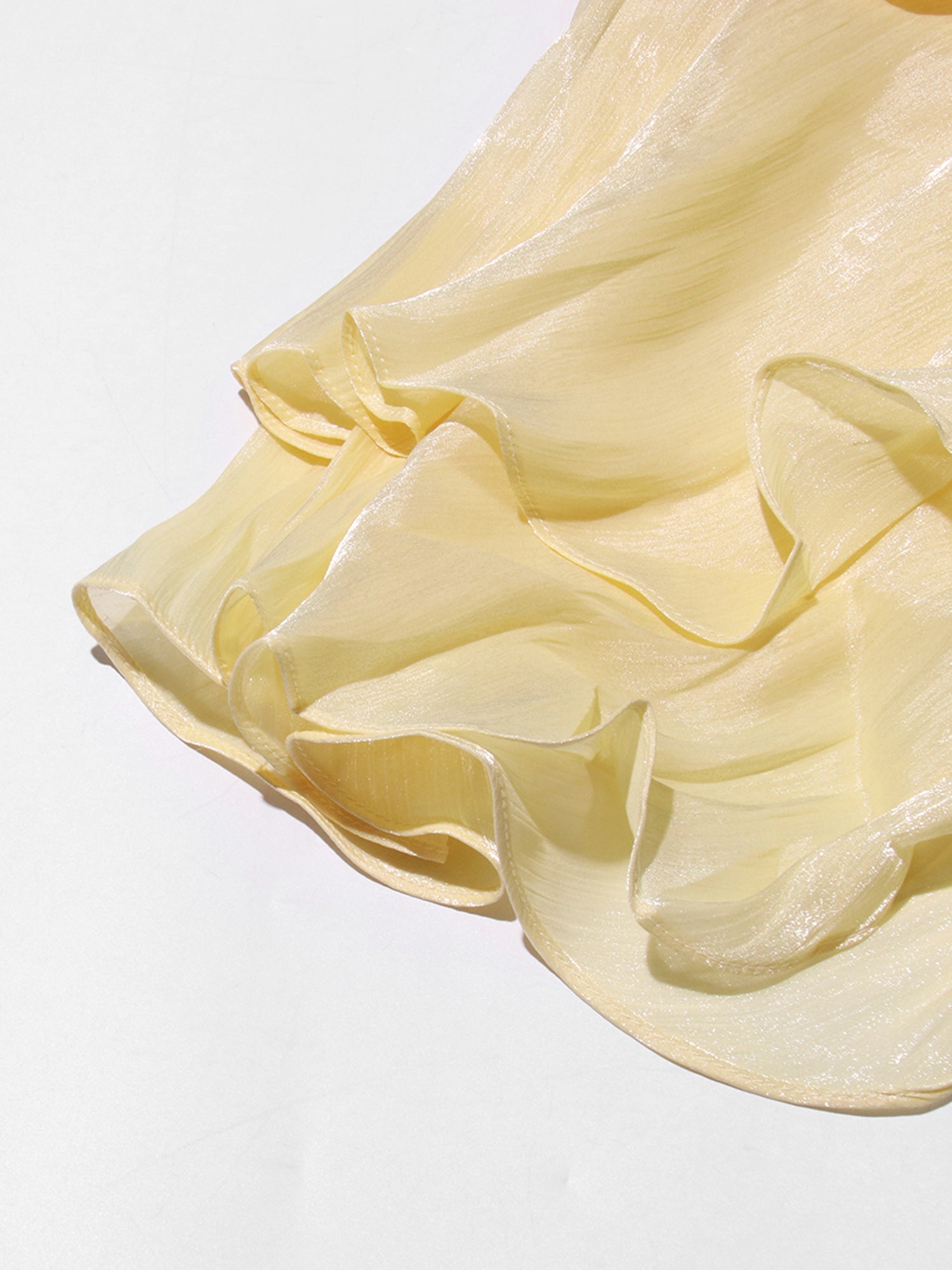 Charming Yellow Tie - Neck Wrap Mini Dress - SISPELL