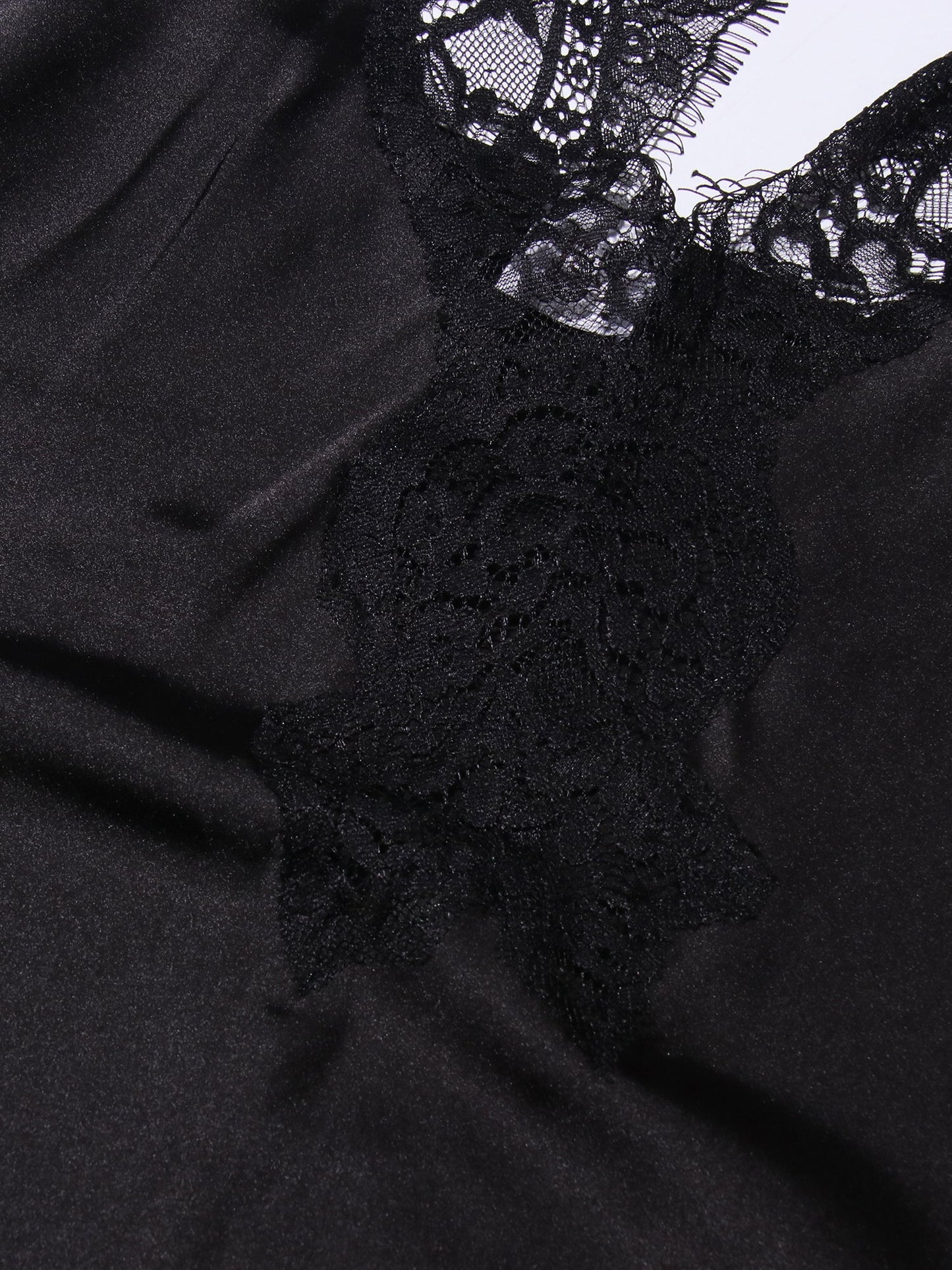 Chic Black and Cream Contrast Lace Maxi Dress - SISPELL