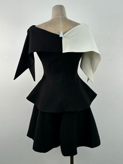 Chic Hit Color Short Dress - SISPELL