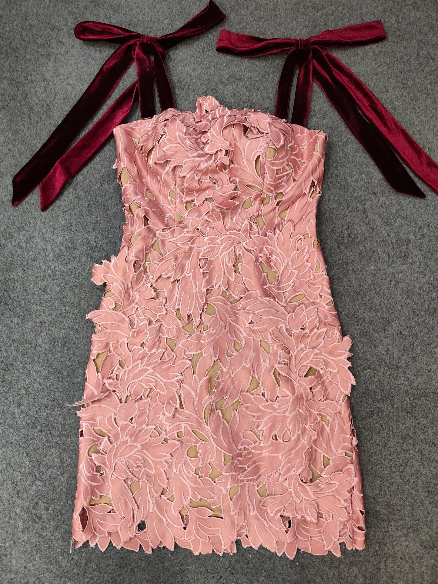 Chic Hollow Out Patchwork Short Dress - SISPELL