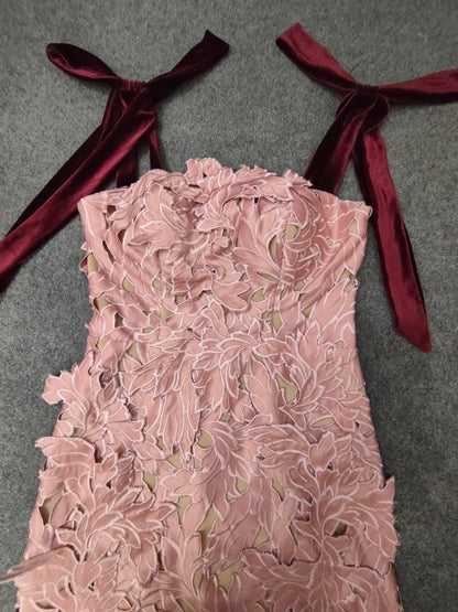 Chic Hollow Out Patchwork Short Dress - SISPELL