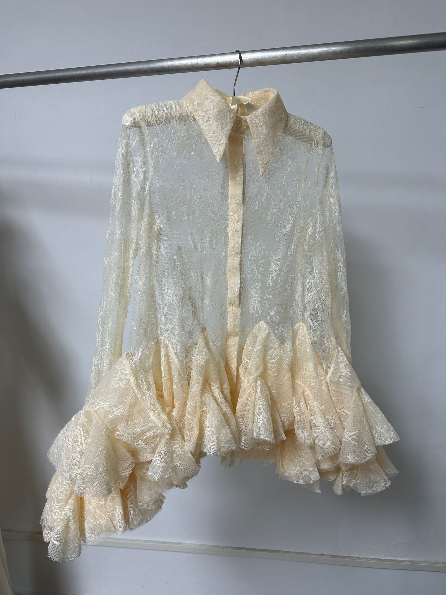 Chic Irregular Ruffles Short Dress - SISPELL