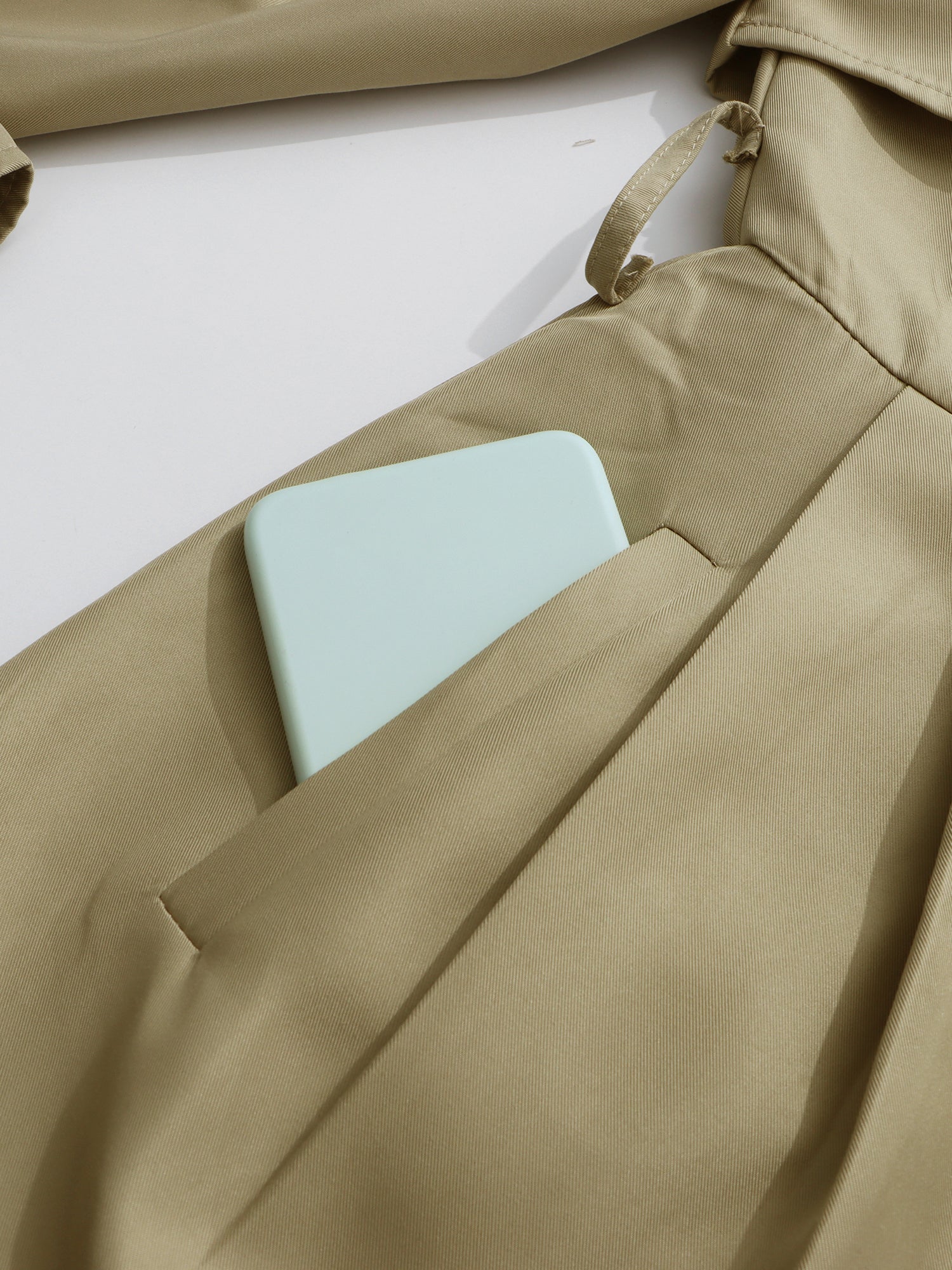 Chic Khaki Trench Coat Romper with Belt - SISPELL