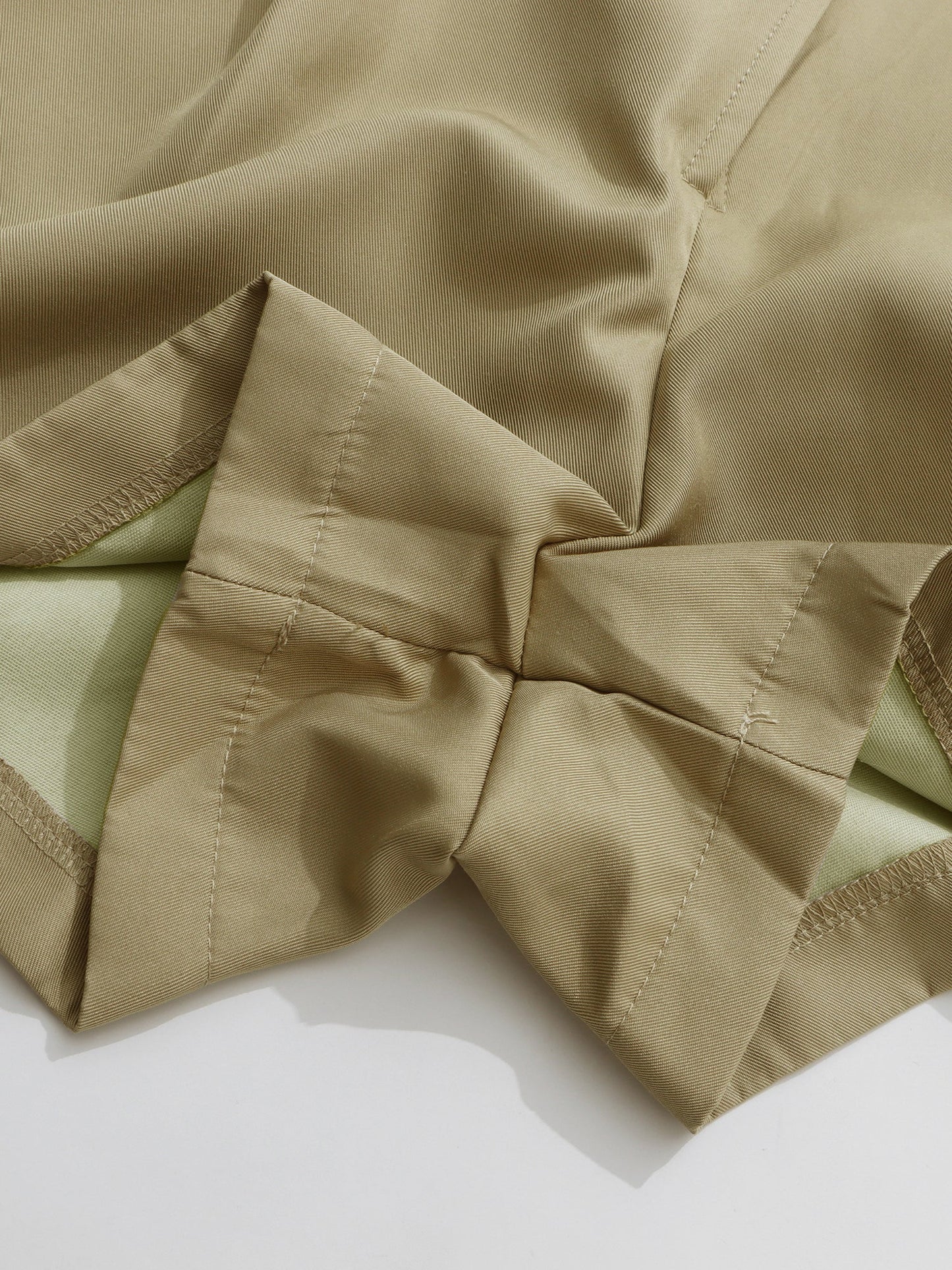 Chic Khaki Trench Coat Romper with Belt - SISPELL