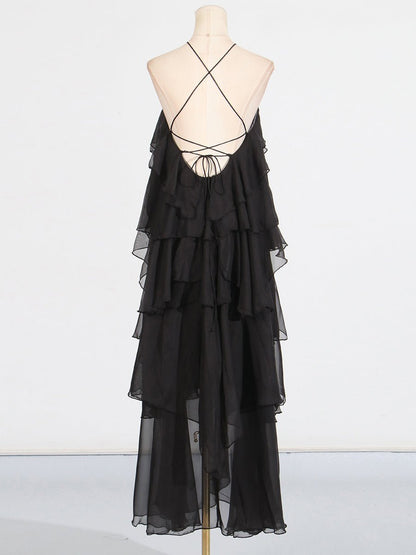 Chic Patchwork Flower Long Dress - SISPELL