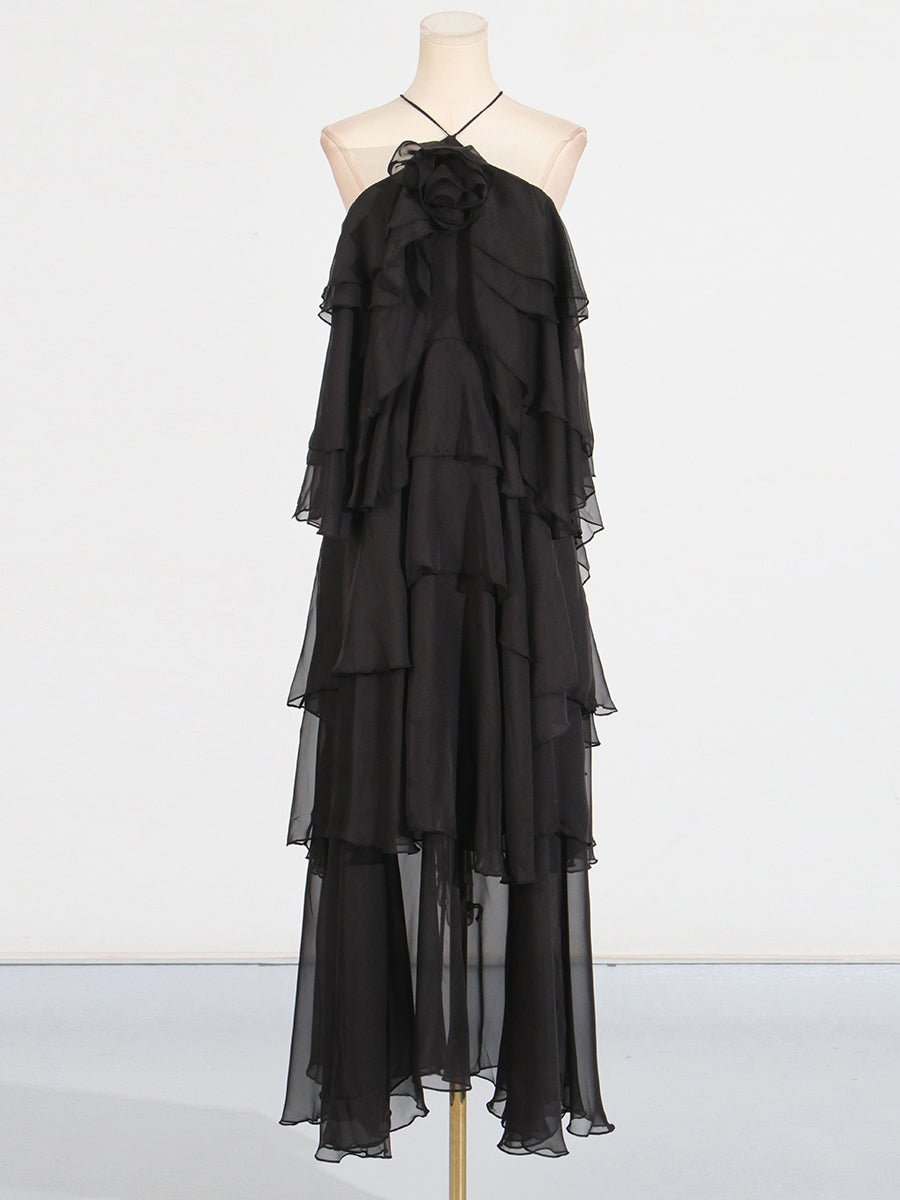 Chic Patchwork Flower Long Dress - SISPELL