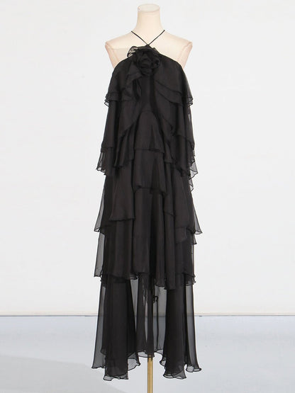 Chic Patchwork Flower Long Dress - SISPELL