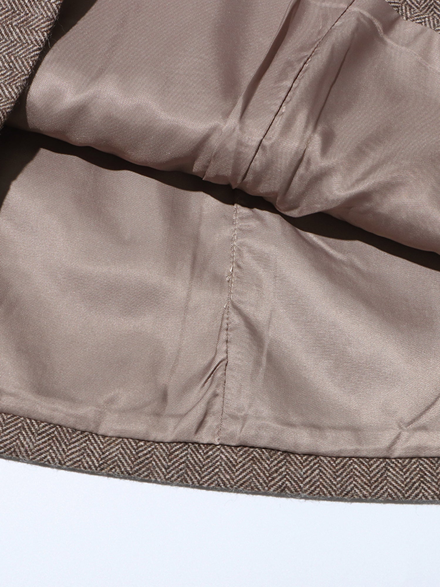 Coffee Blazer with Oversized Floral Shoulder Detail - SISPELL