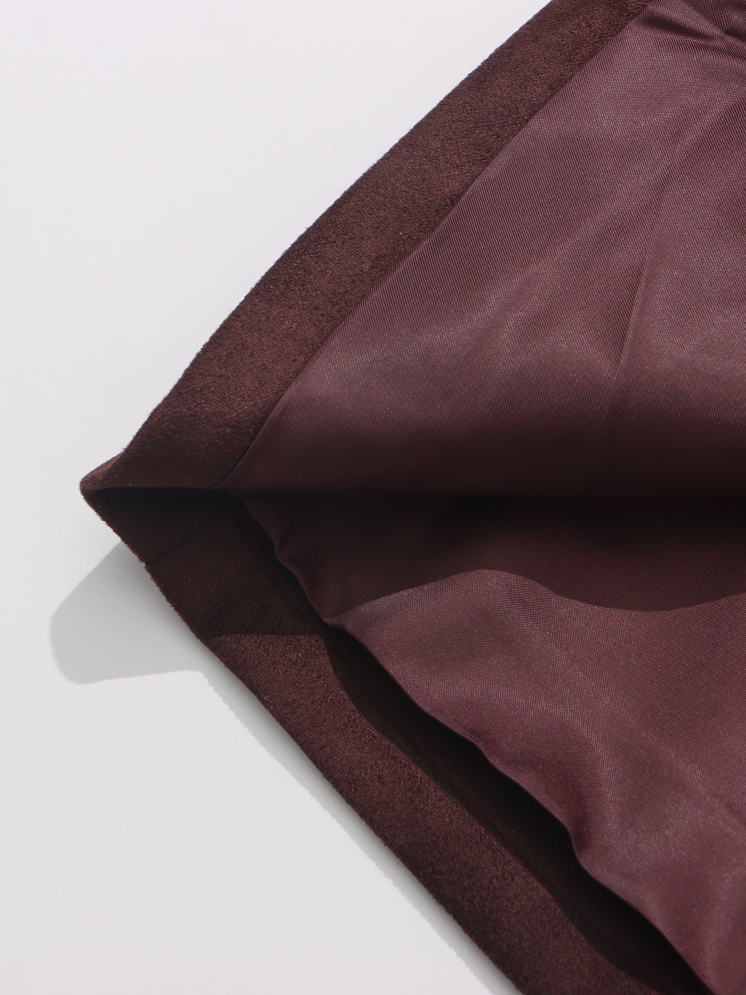 Coffee Suede Long Trench Coat with Belted Waist - SISPELL