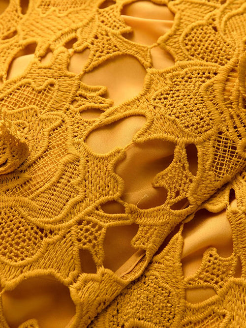 Lace Patchwork Diamonds Short Dress