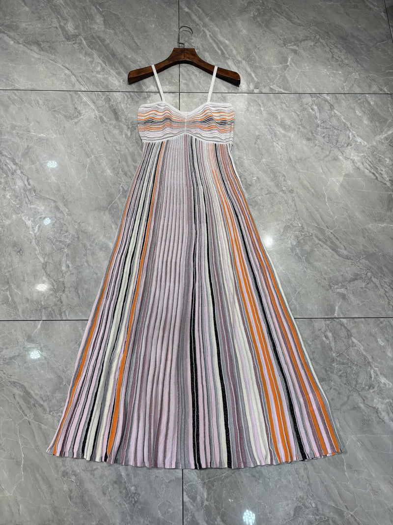 Temperament Pleated Off-Shoulder Long Dress