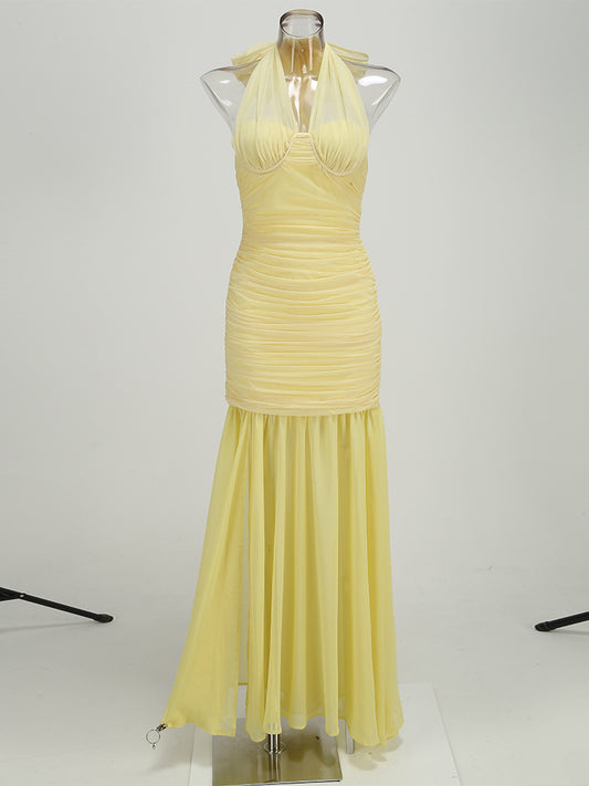 Off Shoulder Backless Long Dress