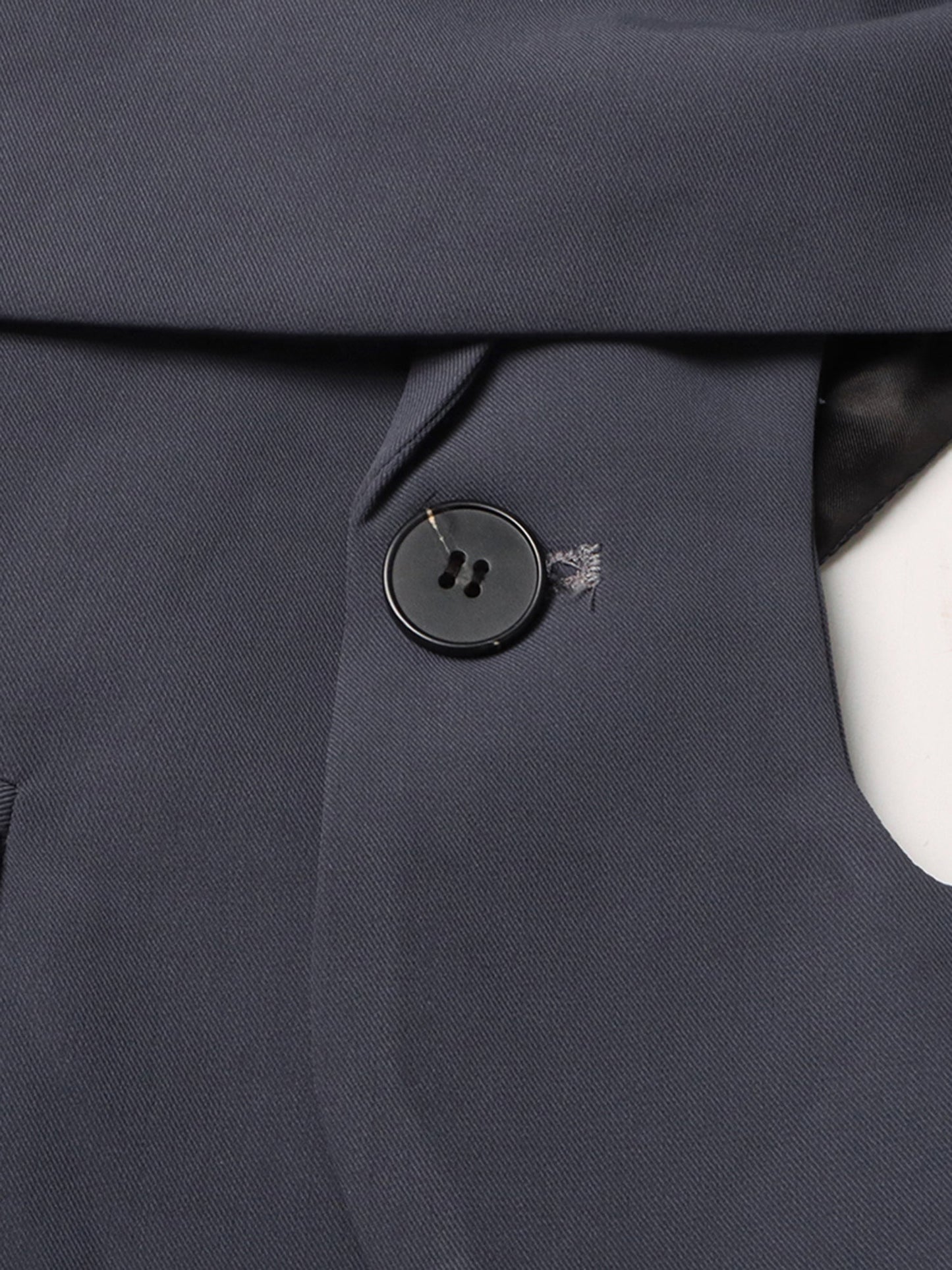 Edgy Gray Cutout Asymmetric Blazer with Belt Detail - SISPELL