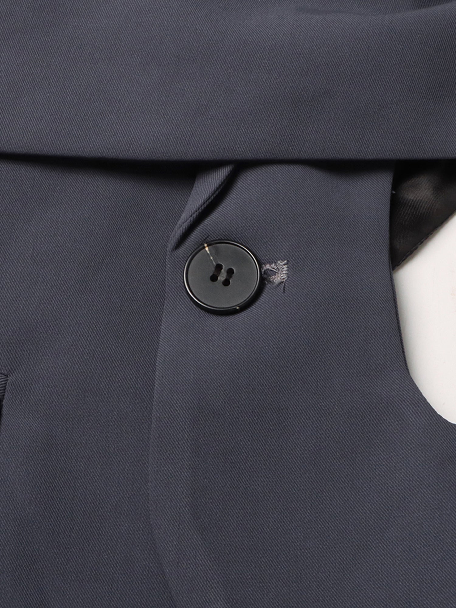 Edgy Gray Cutout Asymmetric Blazer with Belt Detail - SISPELL