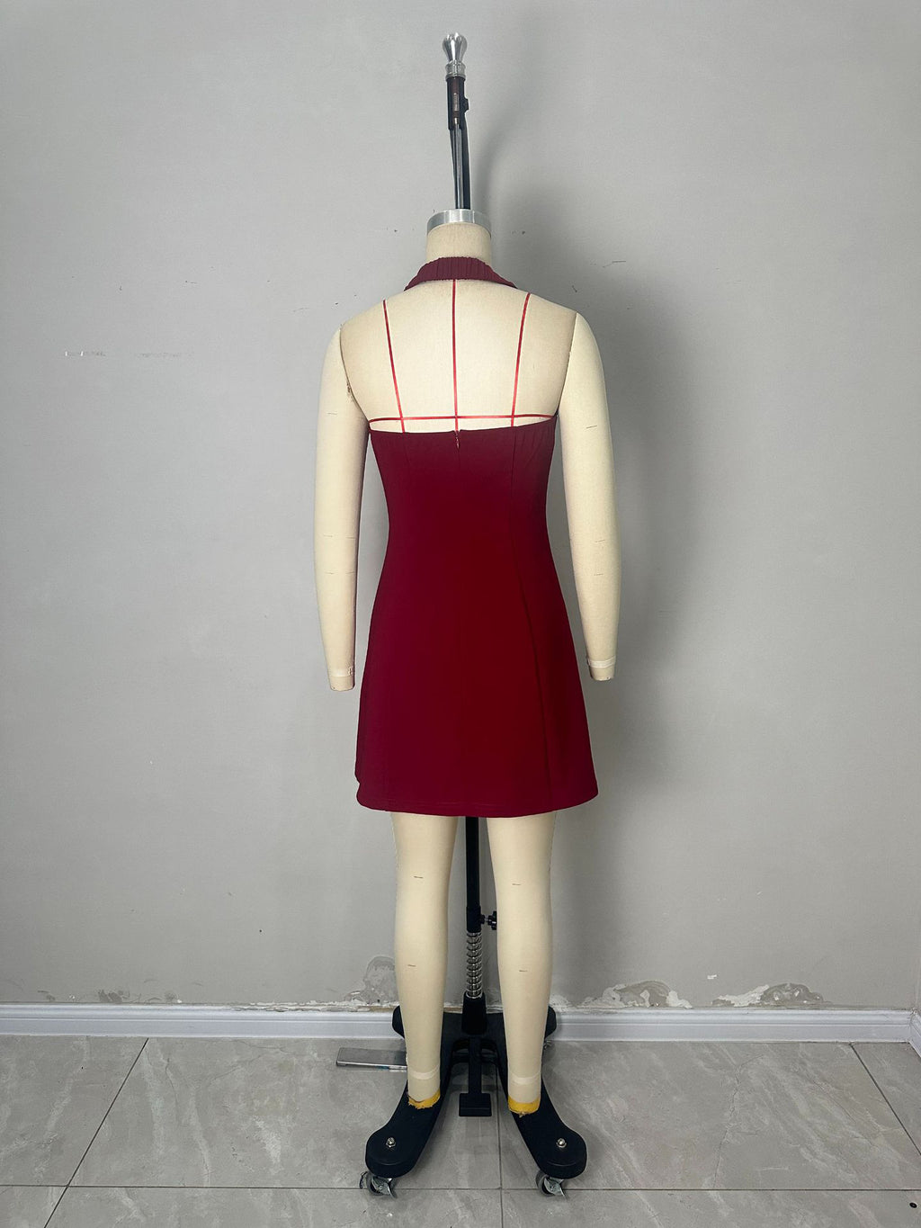 Off Shoulder V-neck Short Dress