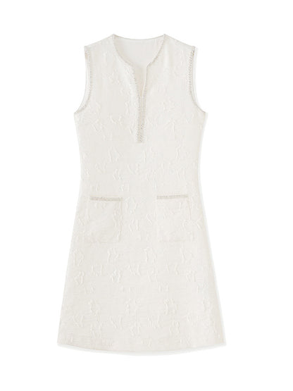 Solid Elegant Patchwork Short Dress