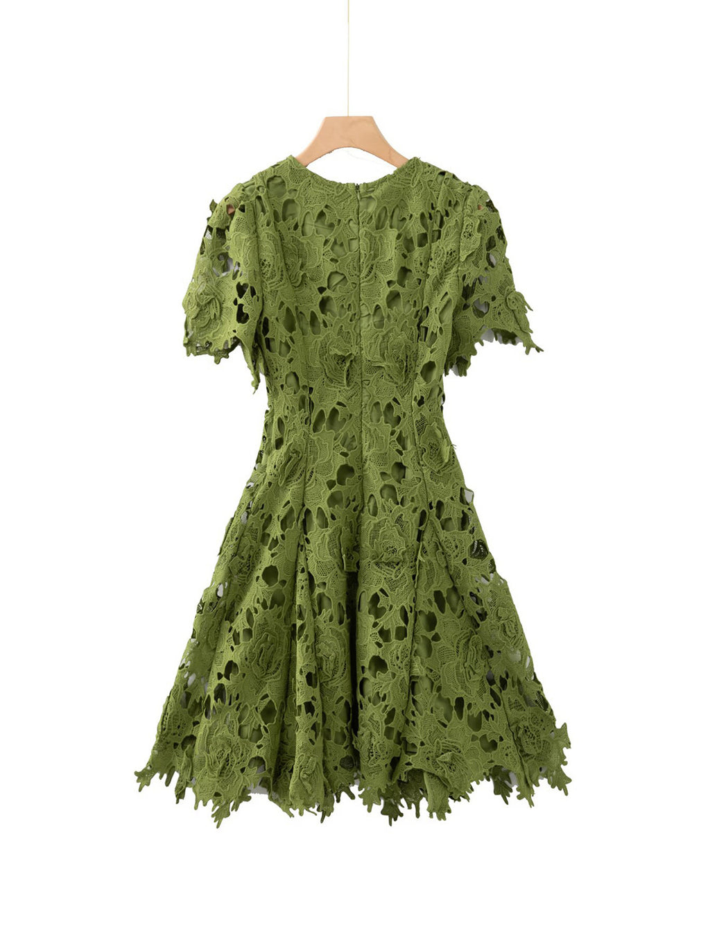 Lace Patchwork Diamonds Short Dress