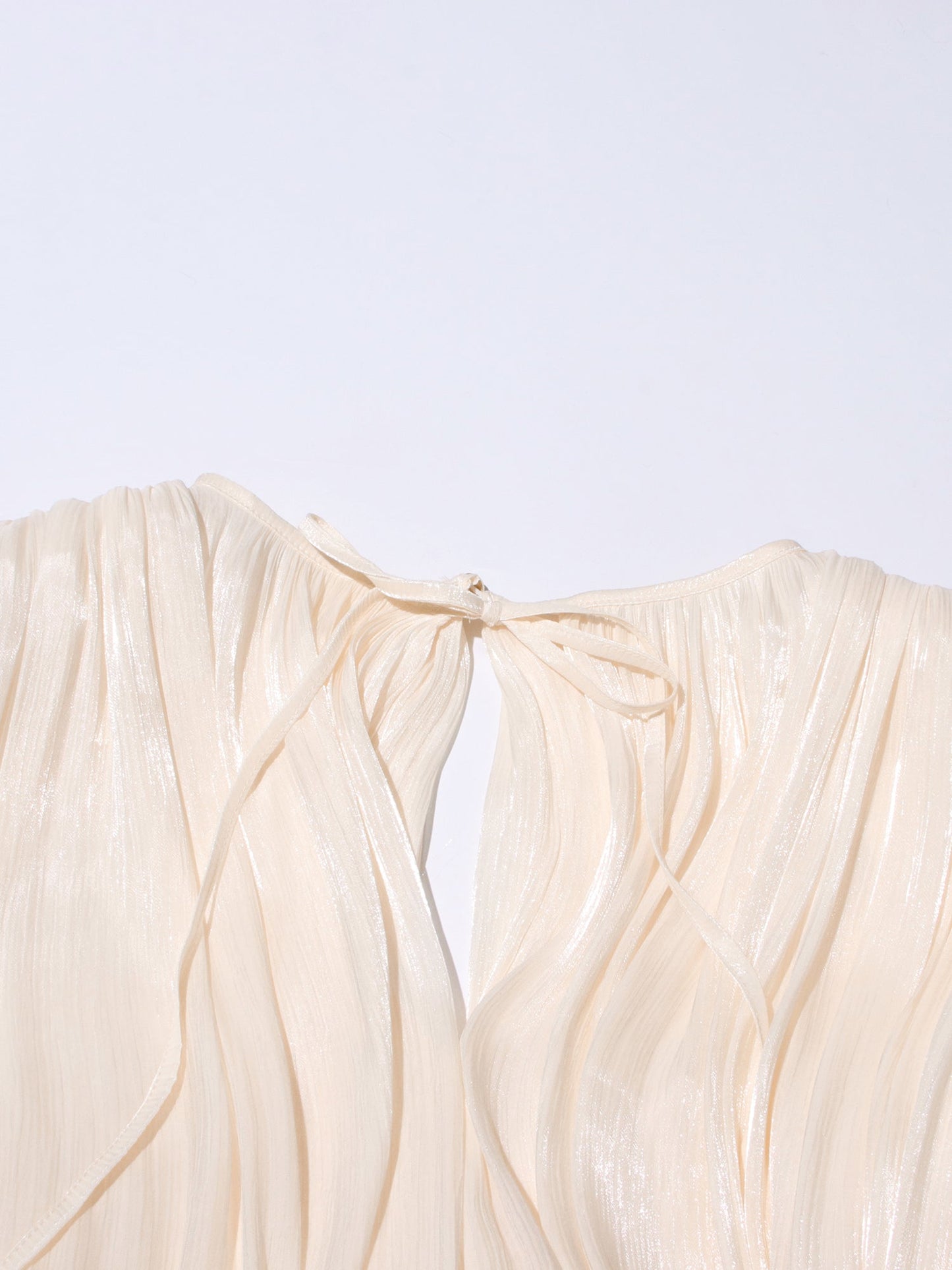 Elegant Apricot Tie - Neck Wrap Mini Dress - SISPELL