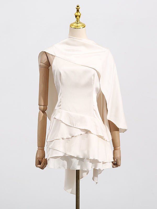 Elegant Chic Solid Short Dress - SISPELL