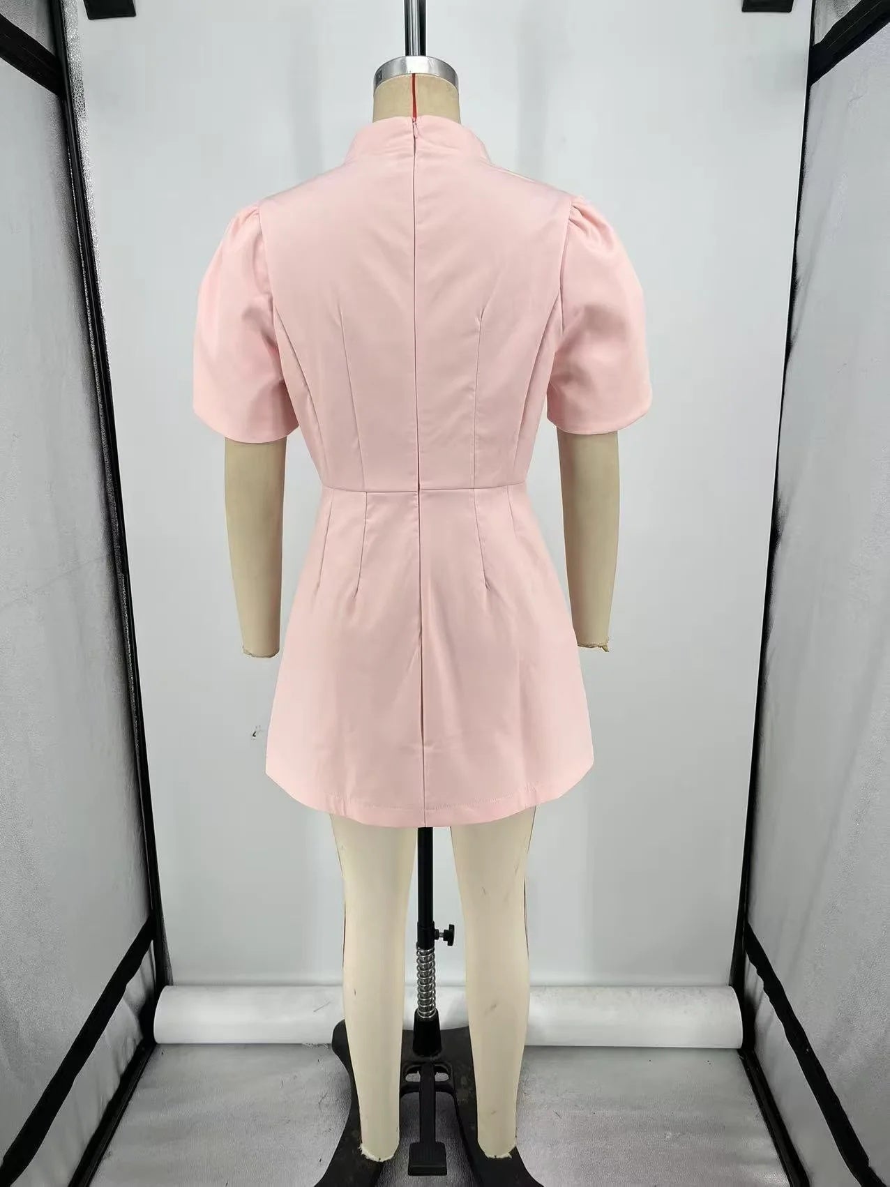 Elegant Chic Solid Short Dress - SISPELL