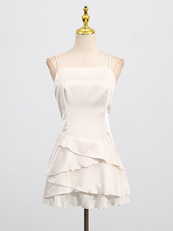 Elegant Chic Solid Short Dress - SISPELL