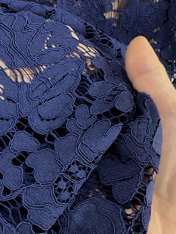 Elegant Lace Hit Color Midi Dress - SISPELL