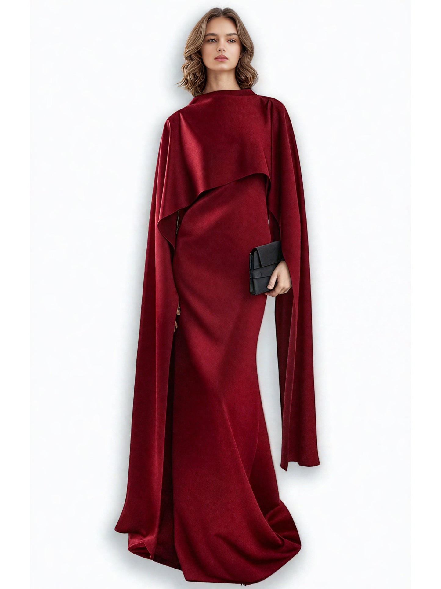 Elegant Solid Irregular Long Dress - SISPELL