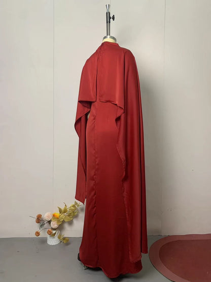 Elegant Solid Irregular Long Dress - SISPELL