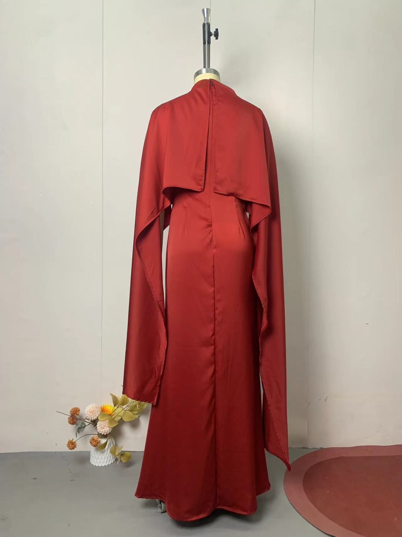 Elegant Solid Irregular Long Dress - SISPELL