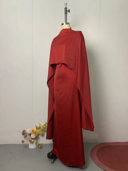 Elegant Solid Irregular Long Dress - SISPELL