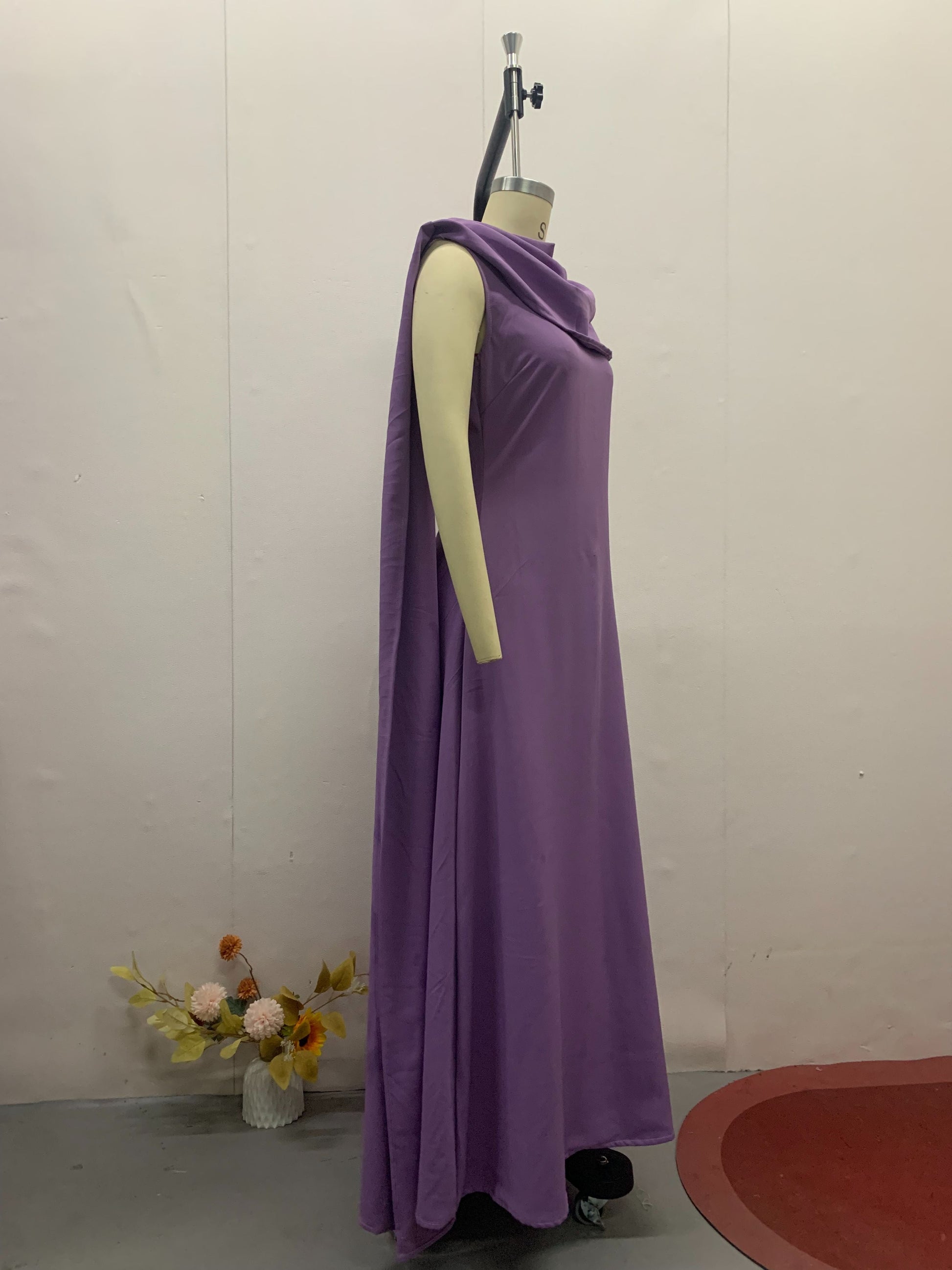 Elegant Solid Sleeveless Long Dress - SISPELL