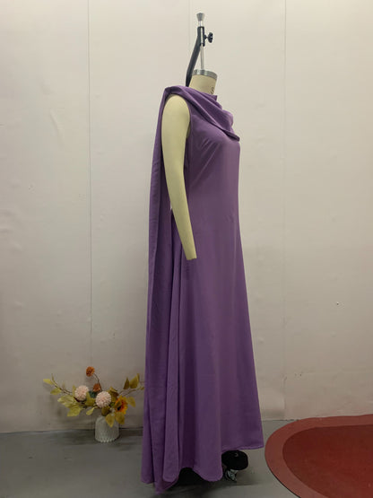 Elegant Solid Sleeveless Long Dress - SISPELL