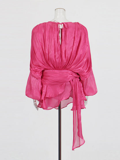 Elegant Tie - Neck Wrap Mini Dress Collection - SISPELL