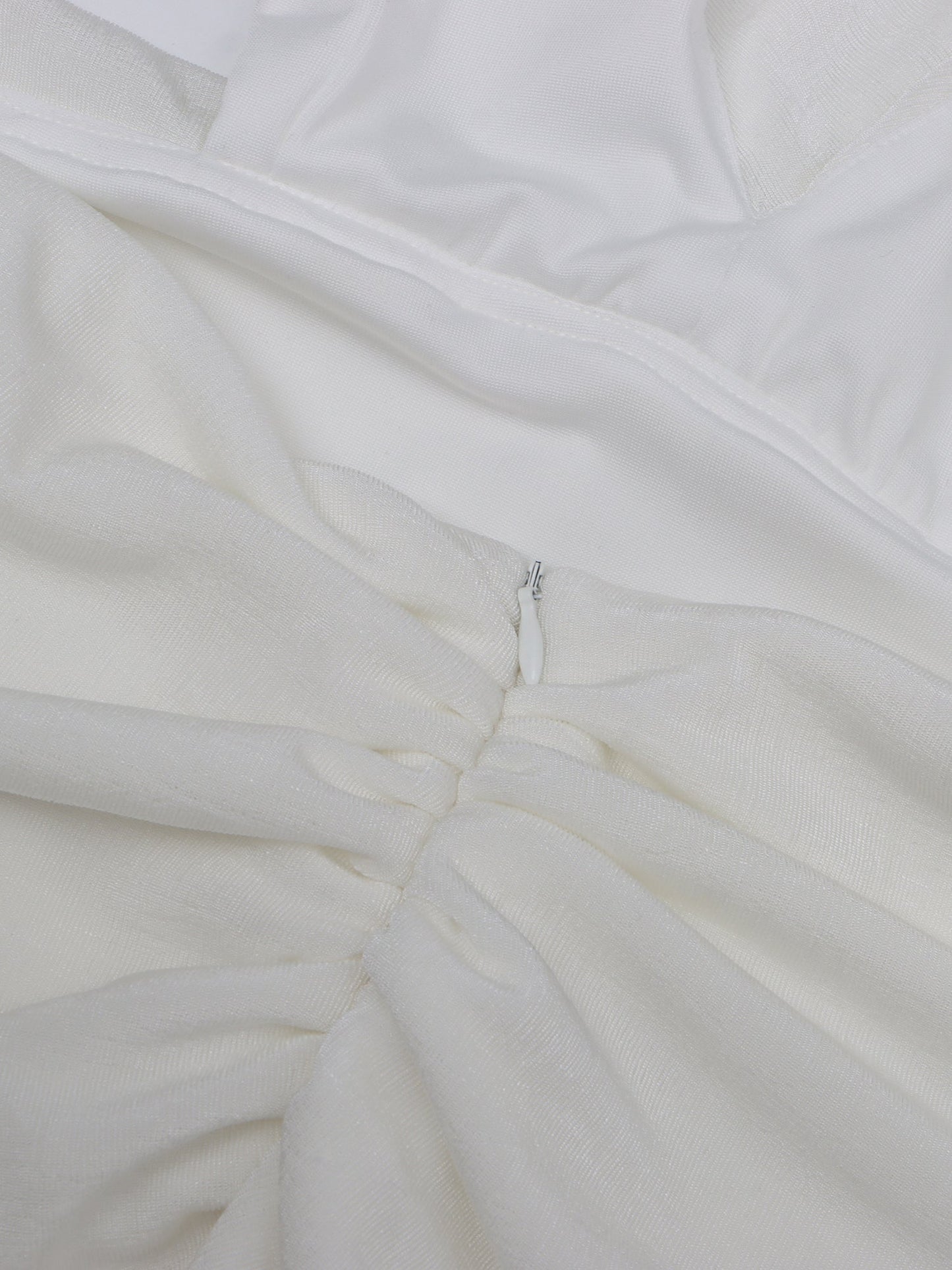 Elegant White Halter Neck Draped Maxi Dress - SISPELL