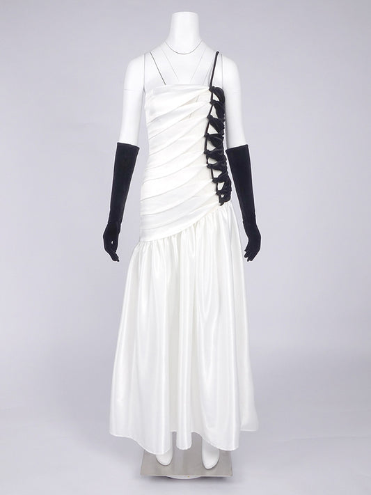 Off Shoulder Hit Color Long Dress